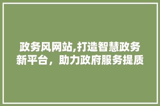 政务风网站,打造智慧政务新平台，助力政府服务提质增效 政务风网站,打造智慧政务新平台，助力政府服务提质增效 网站建设公司