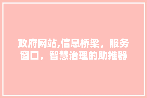 政府网站,信息桥梁，服务窗口，智慧治理的助推器 政府网站,信息桥梁，服务窗口，智慧治理的助推器 SEO关键词