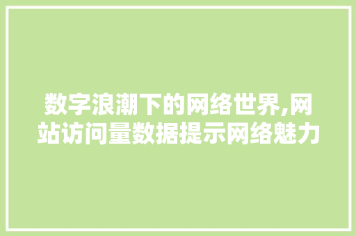 数字浪潮下的网络世界,网站访问量数据提示网络魅力与趋势 数字浪潮下的网络世界,网站访问量数据提示网络魅力与趋势 SEO关键词