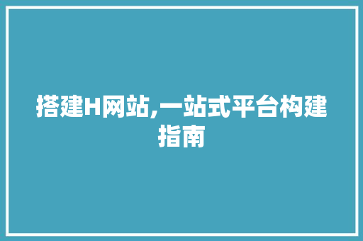 搭建H网站,一站式平台构建指南
