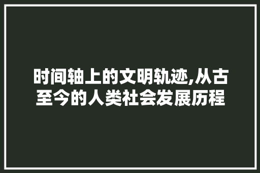 时间轴上的文明轨迹,从古至今的人类社会发展历程 时间轴上的文明轨迹,从古至今的人类社会发展历程 网站建设公司