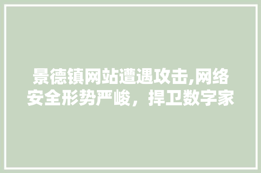 景德镇网站遭遇攻击,网络安全形势严峻，捍卫数字家园刻不容缓 景德镇网站遭遇攻击,网络安全形势严峻，捍卫数字家园刻不容缓 必应SEO