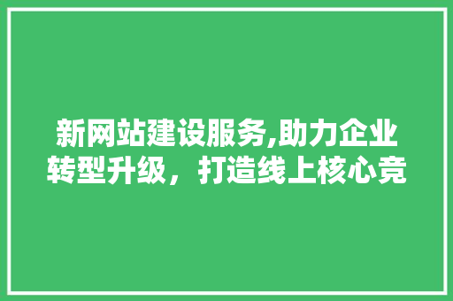 新网站建设服务,助力企业转型升级，打造线上核心竞争力 新网站建设服务,助力企业转型升级，打造线上核心竞争力 百度SEO