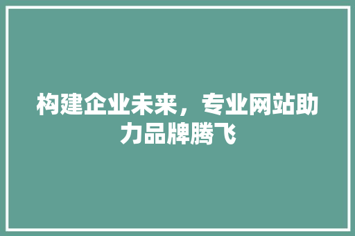 构建企业未来，专业网站助力品牌腾飞 构建企业未来，专业网站助力品牌腾飞 搜狗SEO