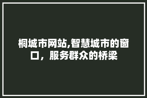 桐城市网站,智慧城市的窗口，服务群众的桥梁 桐城市网站,智慧城市的窗口，服务群众的桥梁 SEO关键词