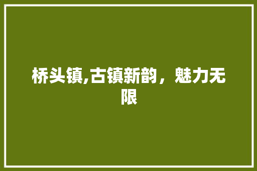 桥头镇,古镇新韵，魅力无限 桥头镇,古镇新韵，魅力无限 SEO关键词