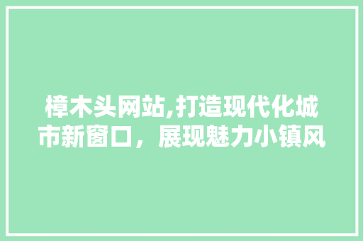 樟木头网站,打造现代化城市新窗口，展现魅力小镇风采