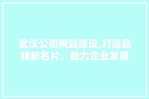 武汉公司网站建设,打造品牌新名片，助力企业发展 武汉公司网站建设,打造品牌新名片，助力企业发展 必应SEO