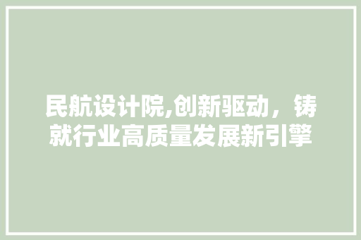 民航设计院,创新驱动，铸就行业高质量发展新引擎 民航设计院,创新驱动，铸就行业高质量发展新引擎 必应SEO