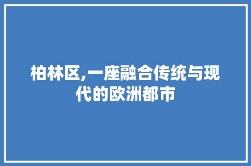 柏林区,一座融合传统与现代的欧洲都市 柏林区,一座融合传统与现代的欧洲都市 网站建设公司