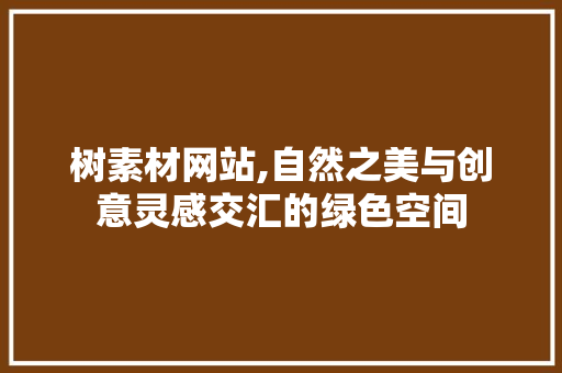 树素材网站,自然之美与创意灵感交汇的绿色空间 树素材网站,自然之美与创意灵感交汇的绿色空间 SEO关键词