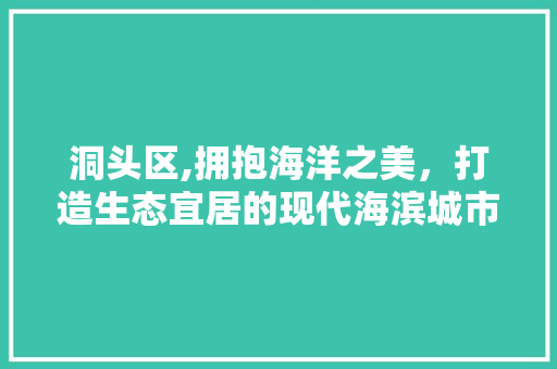 洞头区,拥抱海洋之美，打造生态宜居的现代海滨城市 洞头区,拥抱海洋之美，打造生态宜居的现代海滨城市 SEO关键词