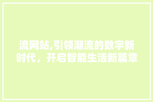 流网站,引领潮流的数字新时代，开启智能生活新篇章