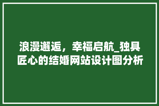 浪漫邂逅，幸福启航_独具匠心的结婚网站设计图分析
