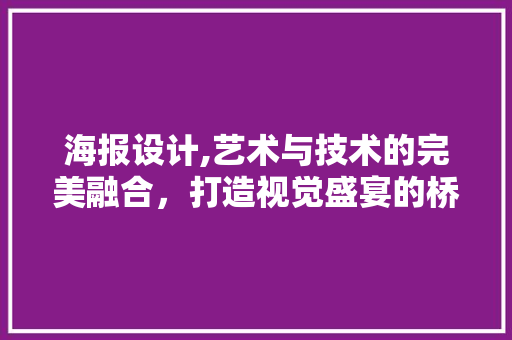 海报设计,艺术与技术的完美融合，打造视觉盛宴的桥梁