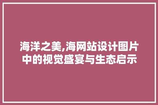 海洋之美,海网站设计图片中的视觉盛宴与生态启示