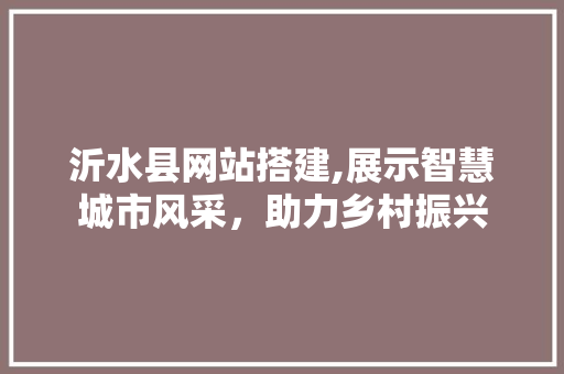 沂水县网站搭建,展示智慧城市风采，助力乡村振兴 沂水县网站搭建,展示智慧城市风采，助力乡村振兴 必应SEO