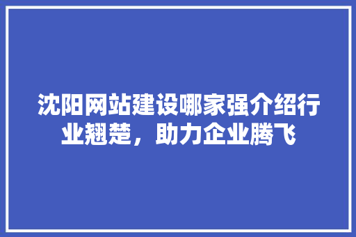 沈阳网站建设哪家强介绍行业翘楚，助力企业腾飞 沈阳网站建设哪家强介绍行业翘楚，助力企业腾飞 网站建设公司