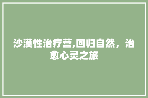 沙漠性治疗营,回归自然，治愈心灵之旅 沙漠性治疗营,回归自然，治愈心灵之旅 必应SEO