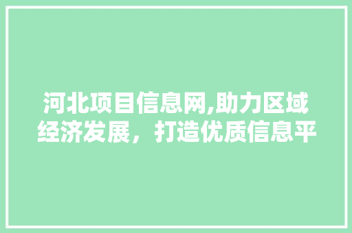 河北项目信息网,助力区域经济发展，打造优质信息平台 河北项目信息网,助力区域经济发展，打造优质信息平台 SEO关键词