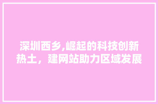 深圳西乡,崛起的科技创新热土，建网站助力区域发展