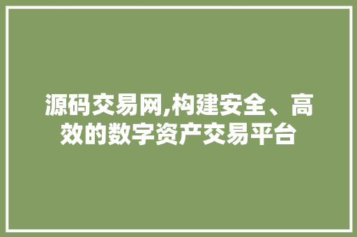 源码交易网,构建安全、高效的数字资产交易平台