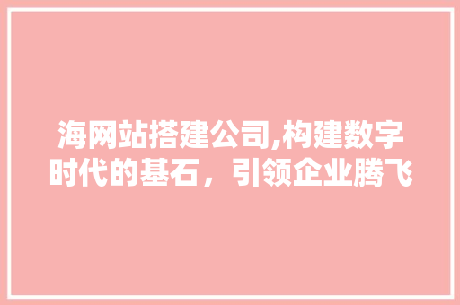海网站搭建公司,构建数字时代的基石，引领企业腾飞