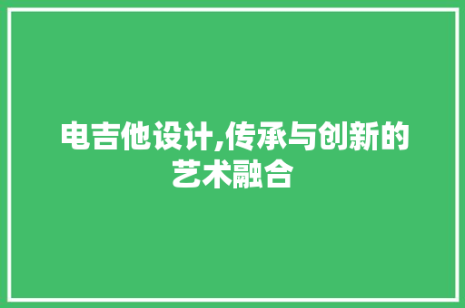 电吉他设计,传承与创新的艺术融合