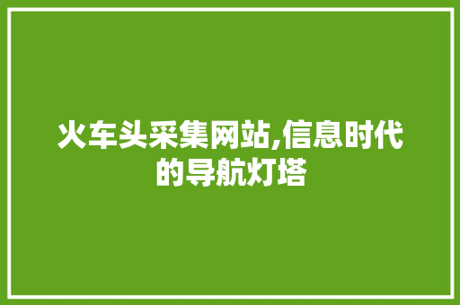 火车头采集网站,信息时代的导航灯塔