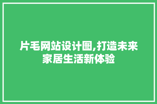 片毛网站设计图,打造未来家居生活新体验