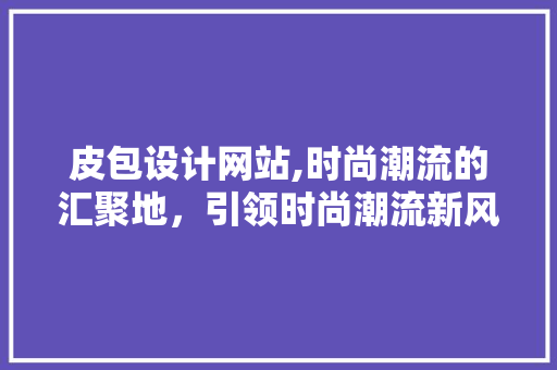 皮包设计网站,时尚潮流的汇聚地，引领时尚潮流新风向