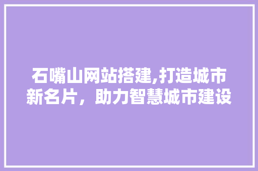 石嘴山网站搭建,打造城市新名片，助力智慧城市建设