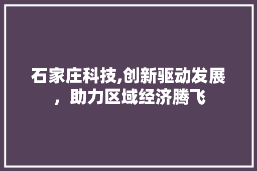 石家庄科技,创新驱动发展，助力区域经济腾飞 石家庄科技,创新驱动发展，助力区域经济腾飞 必应SEO