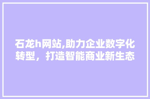 石龙h网站,助力企业数字化转型，打造智能商业新生态