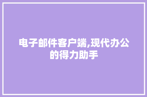 电子邮件客户端,现代办公的得力助手 电子邮件客户端,现代办公的得力助手 神马SEO