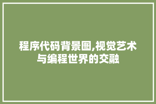程序代码背景图,视觉艺术与编程世界的交融