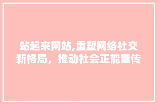 站起来网站,重塑网络社交新格局，推动社会正能量传播