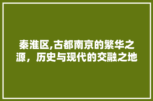 秦淮区,古都南京的繁华之源，历史与现代的交融之地 秦淮区,古都南京的繁华之源，历史与现代的交融之地 搜狗SEO