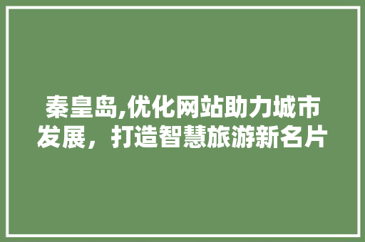 秦皇岛,优化网站助力城市发展，打造智慧旅游新名片