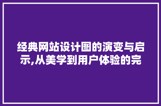 经典网站设计图的演变与启示,从美学到用户体验的完美融合
