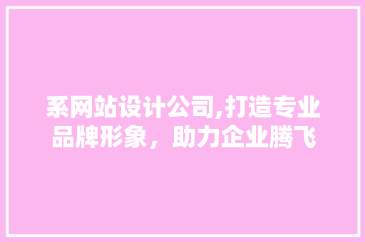 系网站设计公司,打造专业品牌形象，助力企业腾飞