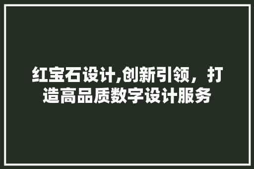红宝石设计,创新引领，打造高品质数字设计服务