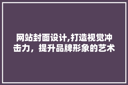 网站封面设计,打造视觉冲击力，提升品牌形象的艺术之旅