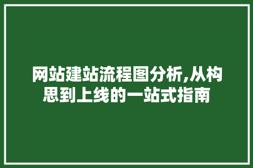 网站建站流程图分析,从构思到上线的一站式指南