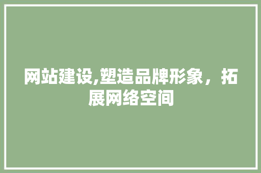 网站建设,塑造品牌形象，拓展网络空间