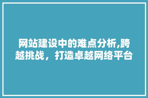 网站建设中的难点分析,跨越挑战，打造卓越网络平台