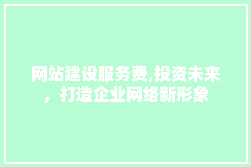 网站建设服务费,投资未来，打造企业网络新形象
