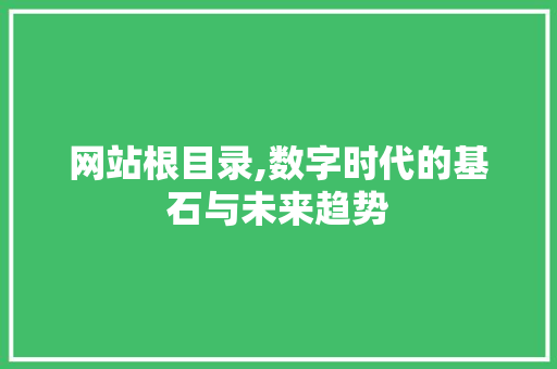 网站根目录,数字时代的基石与未来趋势 网站根目录,数字时代的基石与未来趋势 搜狗SEO