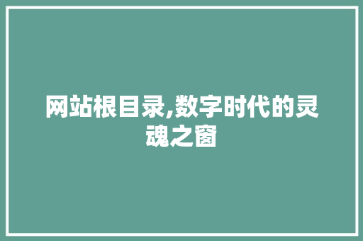 网站根目录,数字时代的灵魂之窗 网站根目录,数字时代的灵魂之窗 SEO关键词