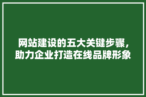网站建设的五大关键步骤，助力企业打造在线品牌形象